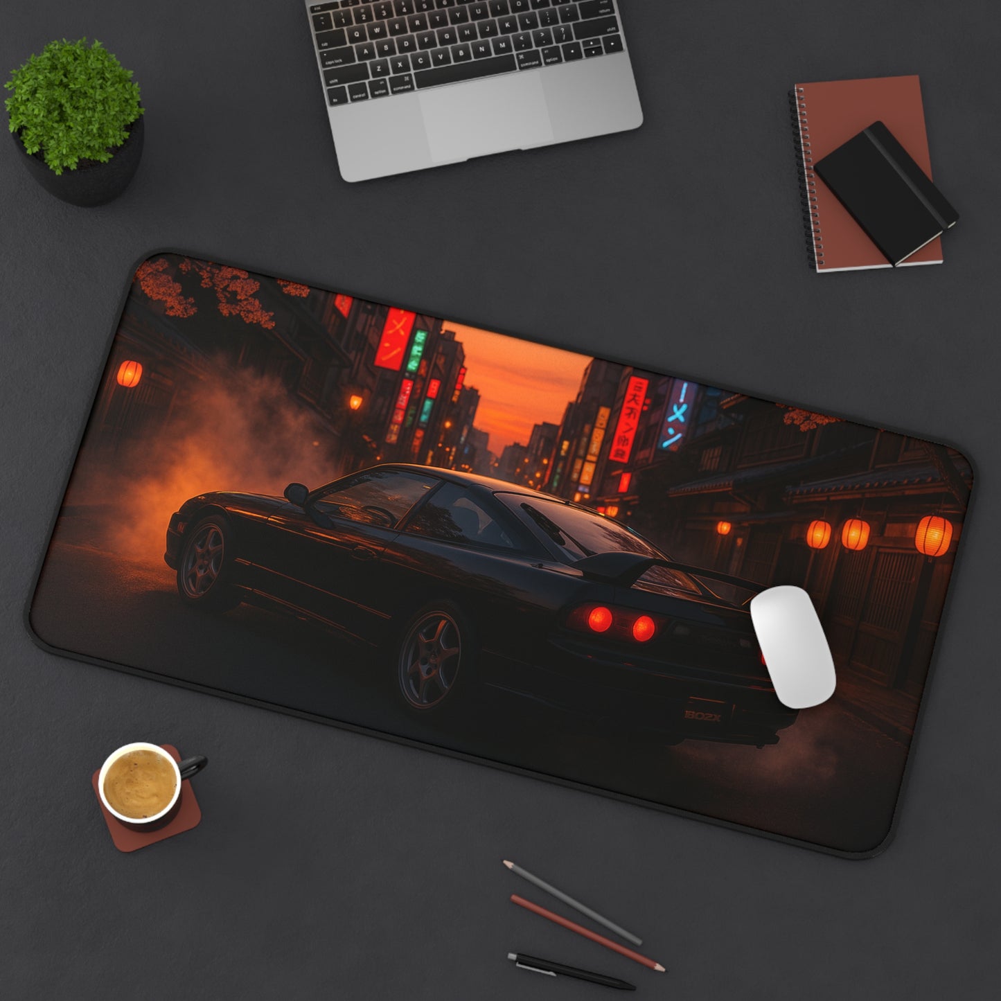 Black Nissan 180sx Desk Mat