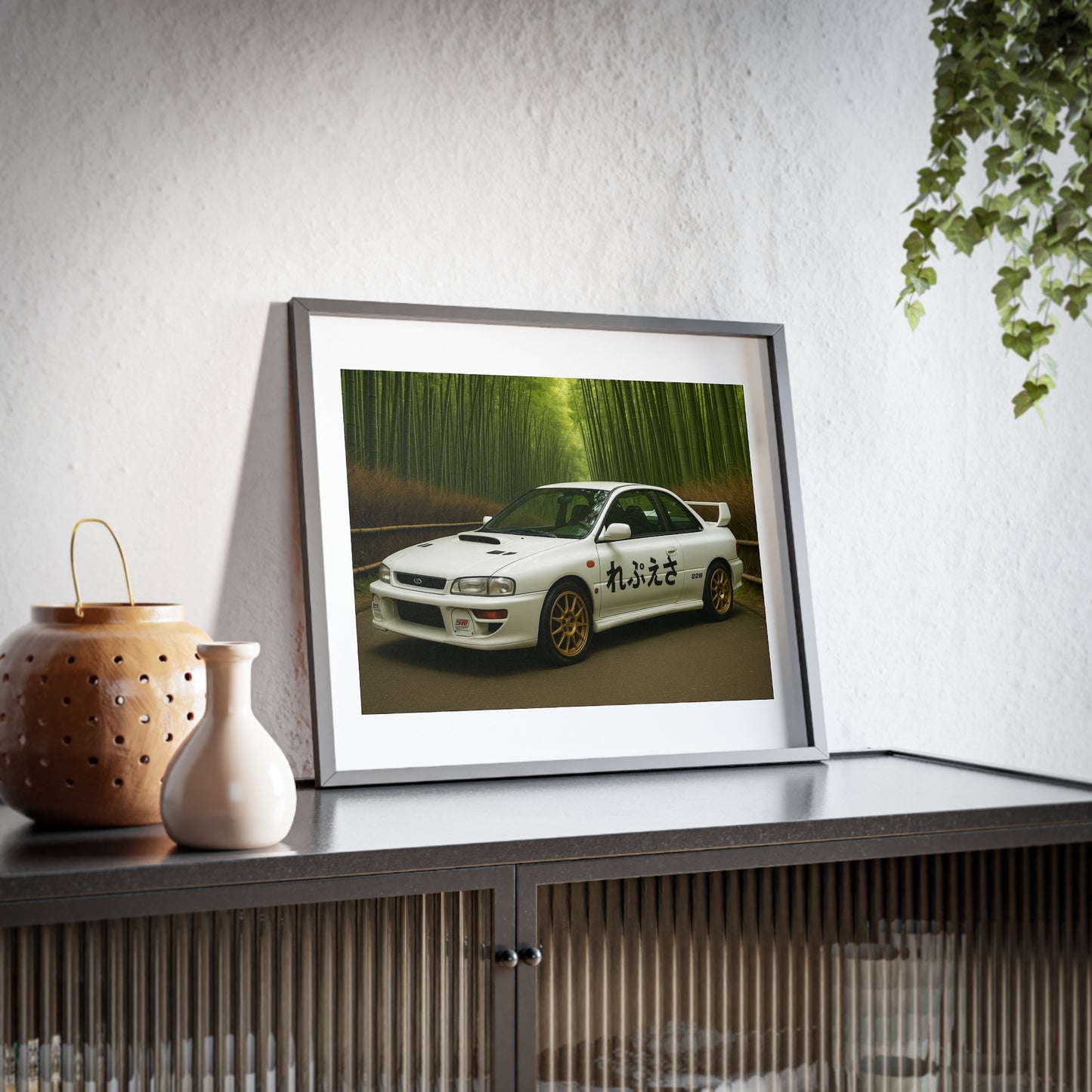 White Subaru Impreza WRX Type R Sti Poster