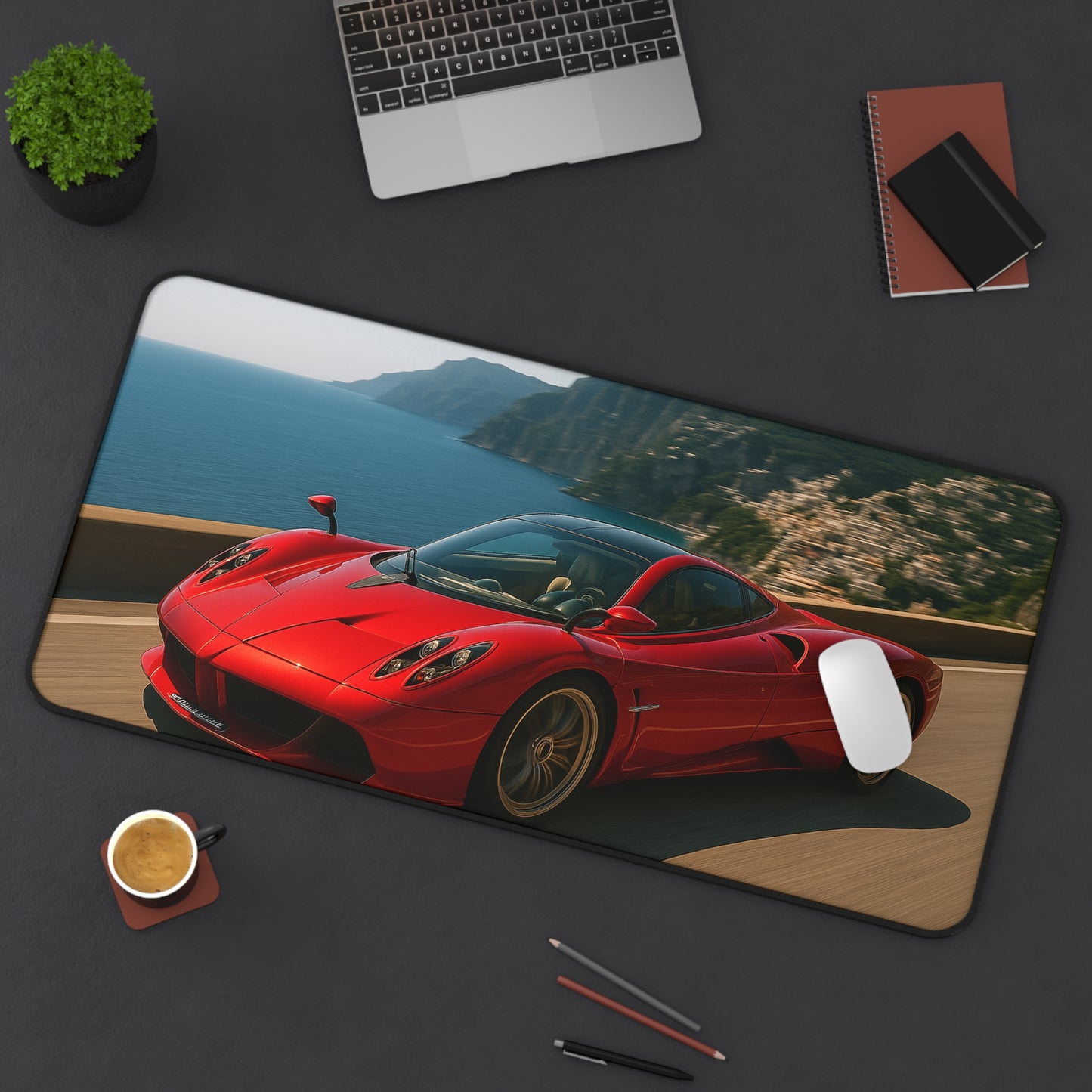 Red Pagani Huayra Roadster Desk Mat