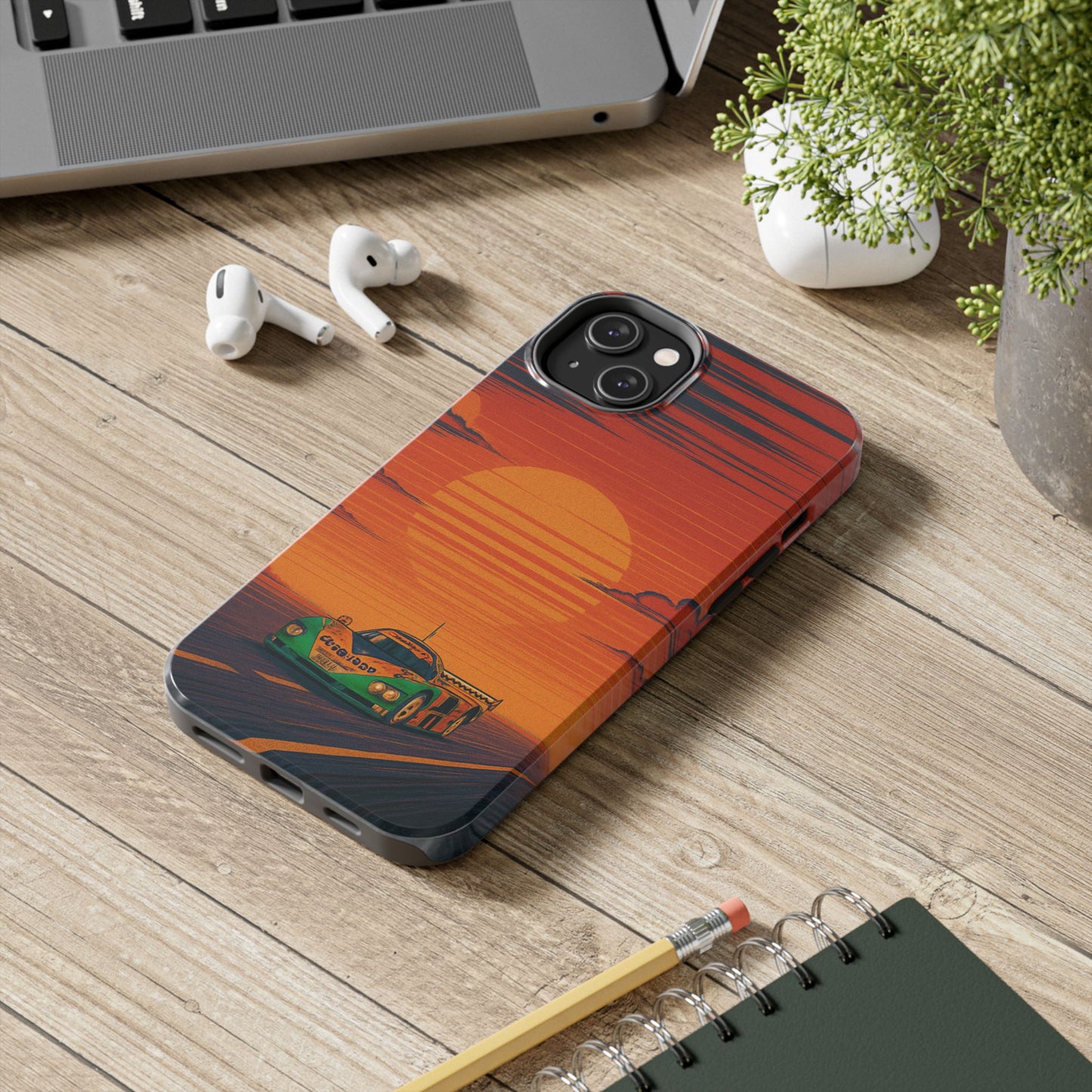 Orange and green Mazda 787B Phone Case