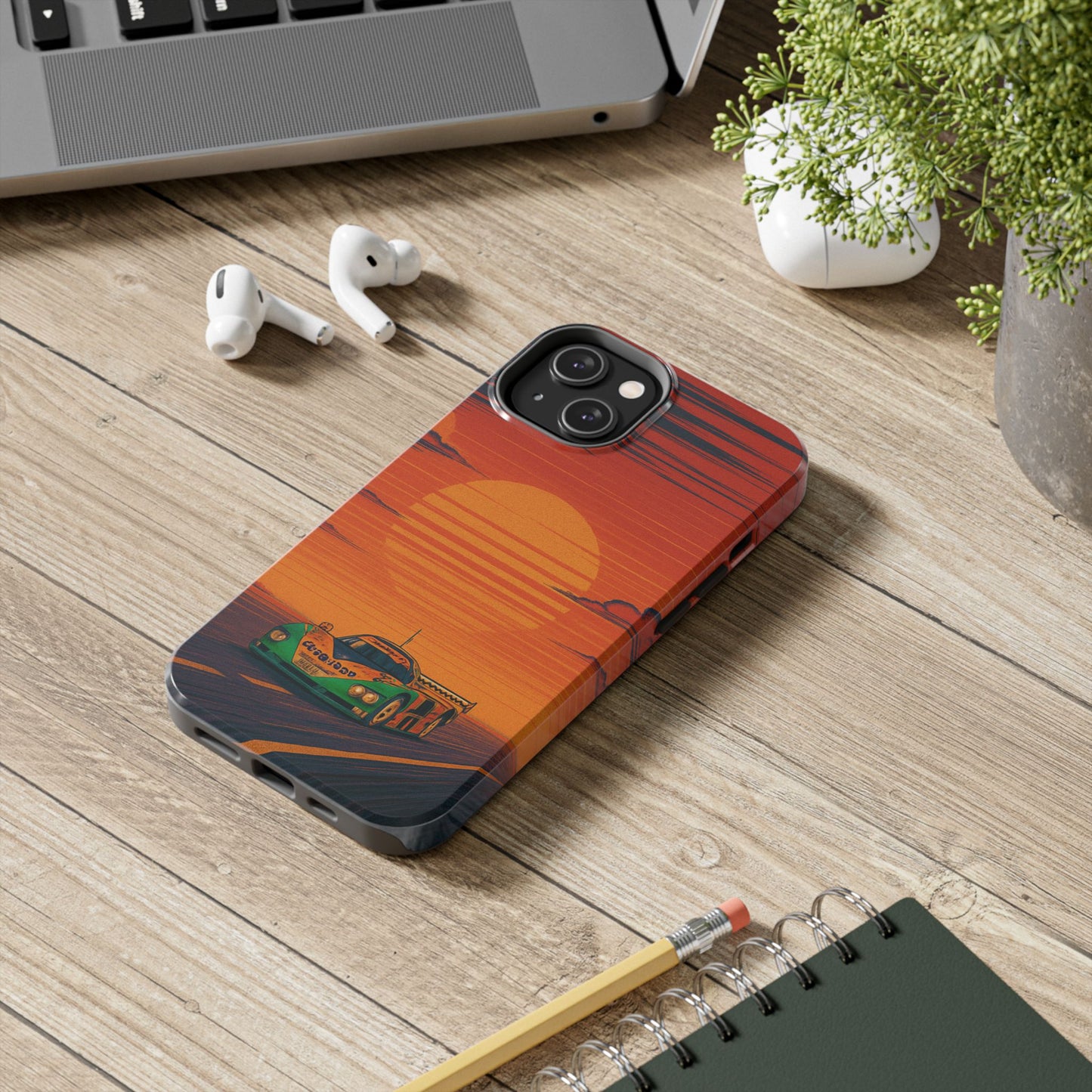 Orange and green Mazda 787B Phone Case