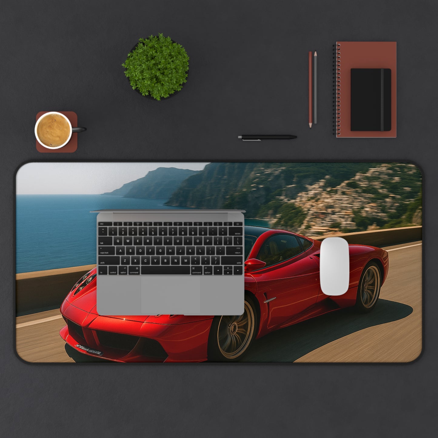 Red Pagani Huayra Roadster Desk Mat