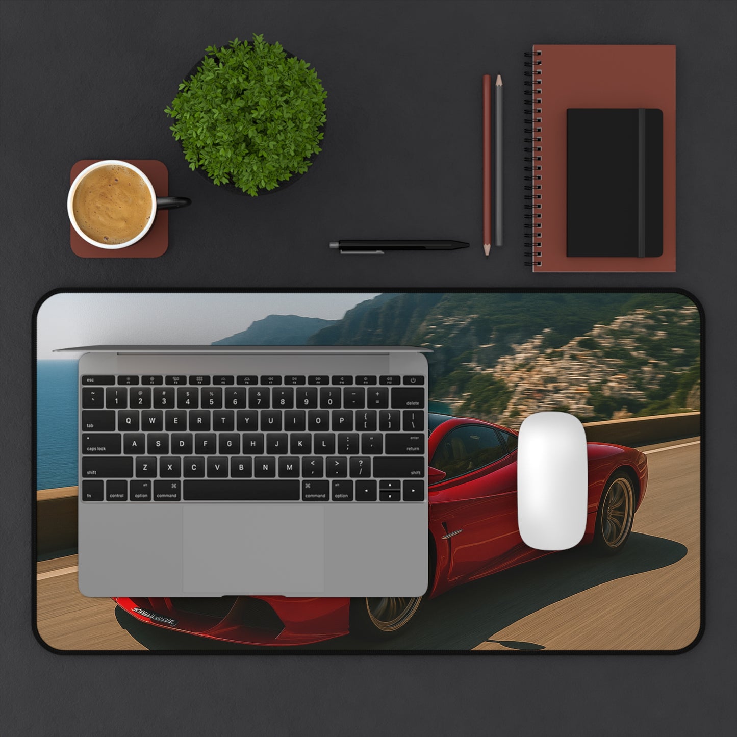 Red Pagani Huayra Roadster Desk Mat