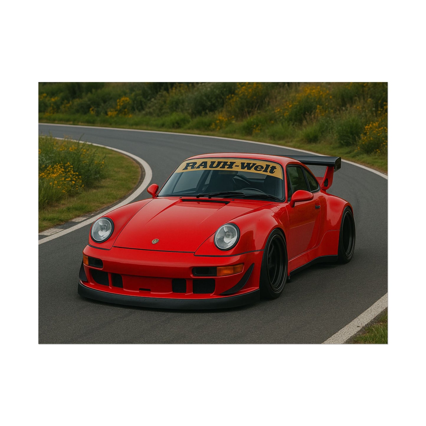 Red RWB Porsche 911 Poster