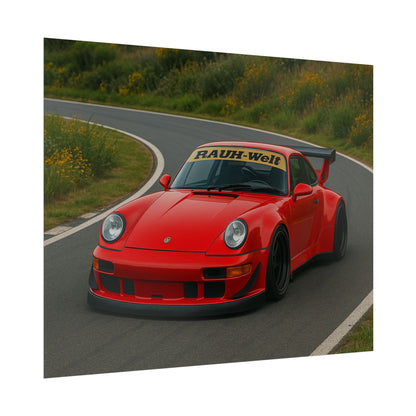 Red RWB Porsche 911 Poster