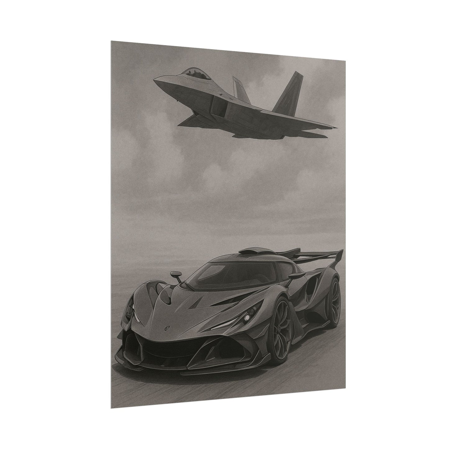 Grey Apollo IE And A F22 Raptor Poster