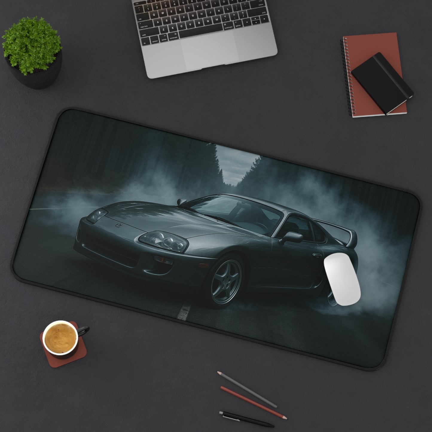 Grey Toyota Supra MK4 Desk Mat