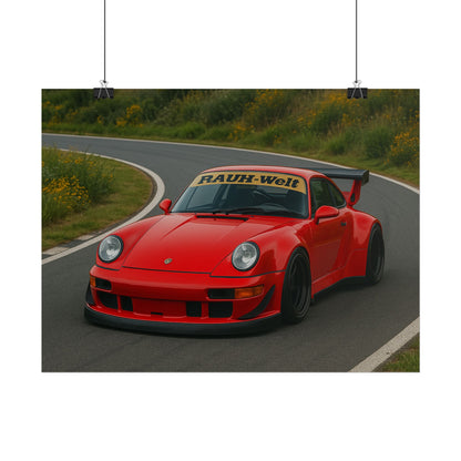 Red RWB Porsche 911 Poster