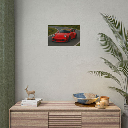 Red RWB Porsche 911 Poster