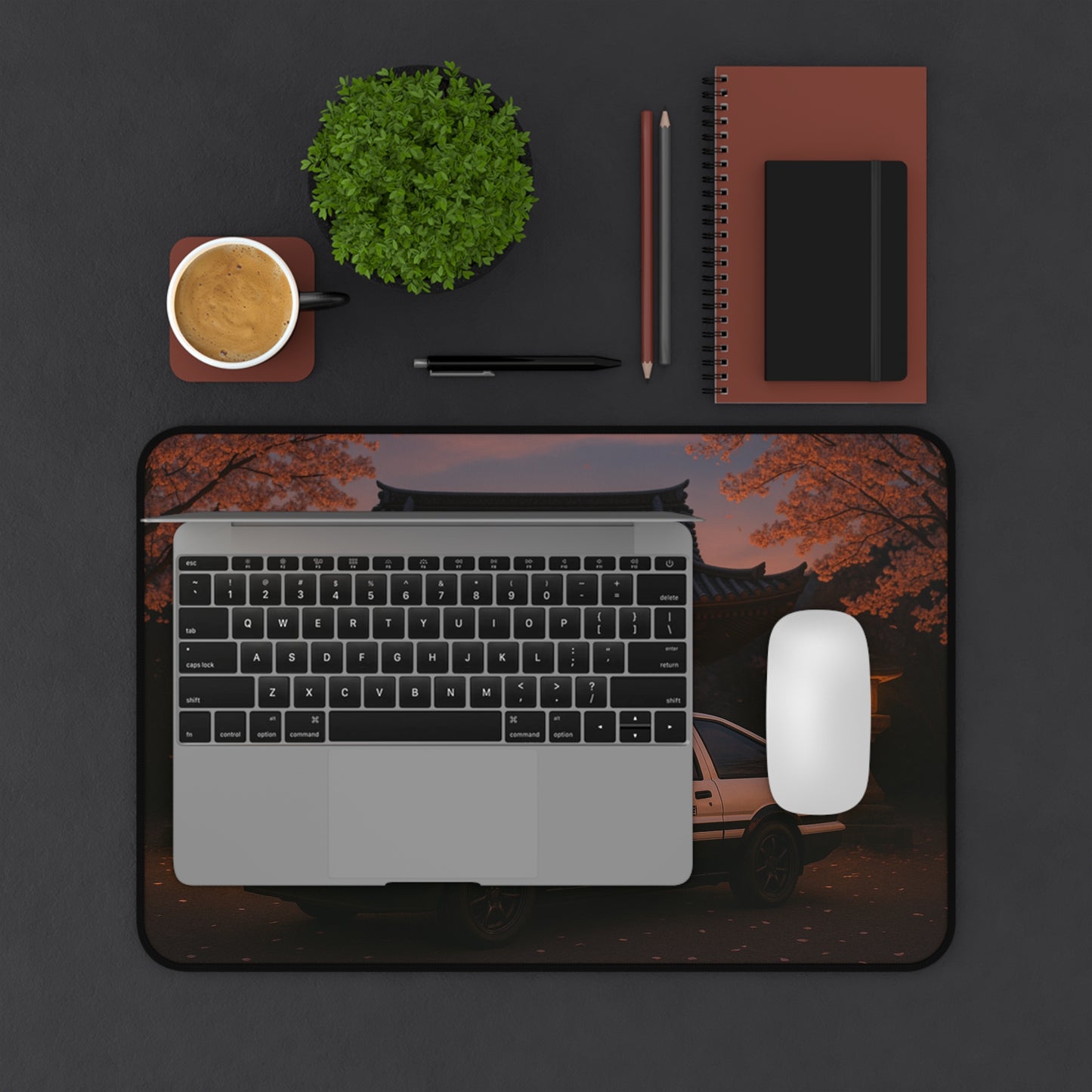 White Toyota AE86 Apex Desk Mat