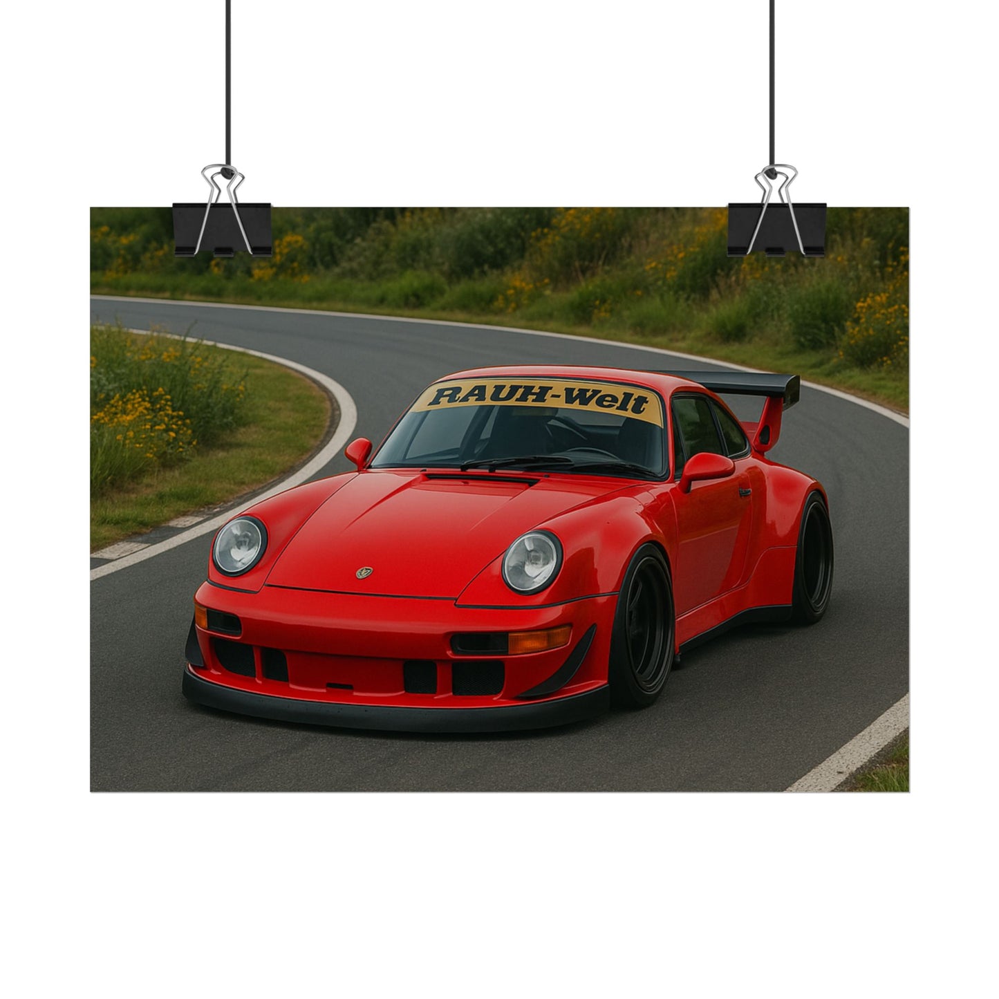 Red RWB Porsche 911 Poster
