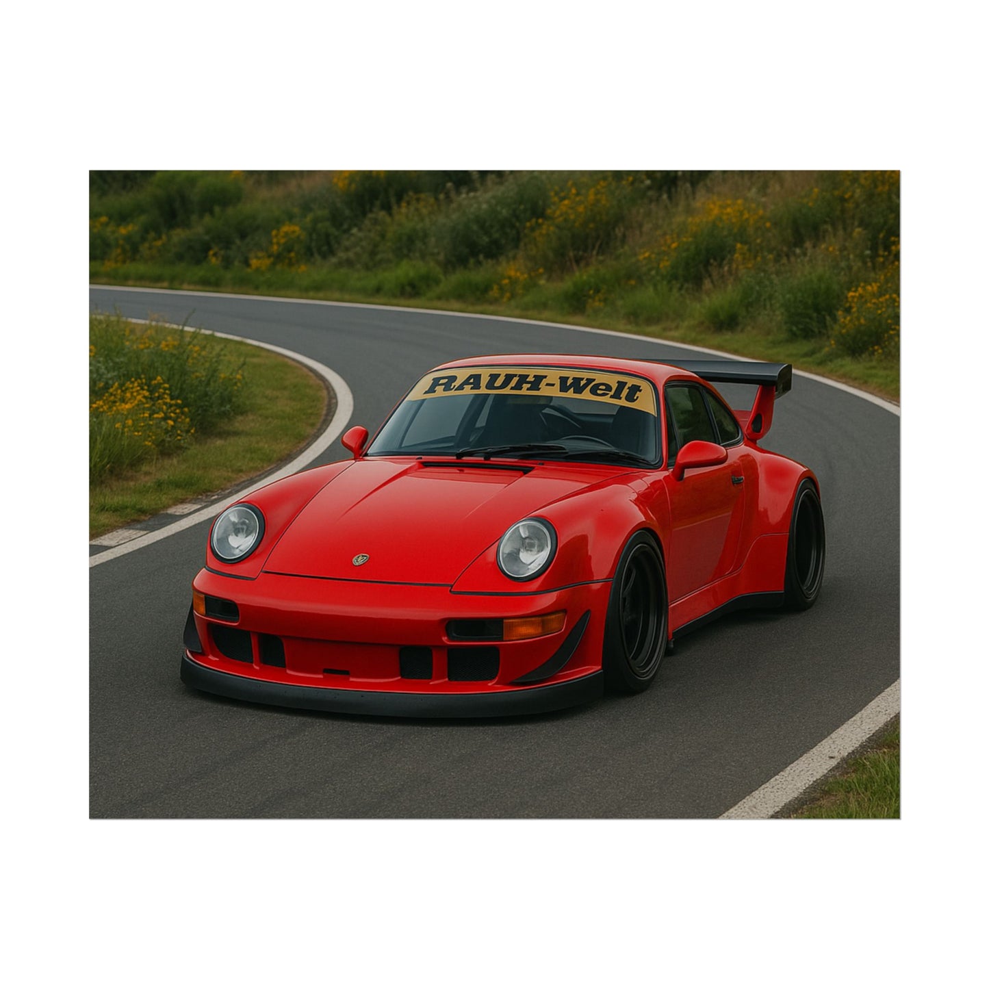Red RWB Porsche 911 Poster