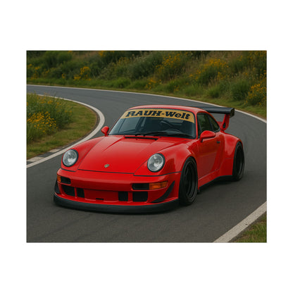 Red RWB Porsche 911 Poster