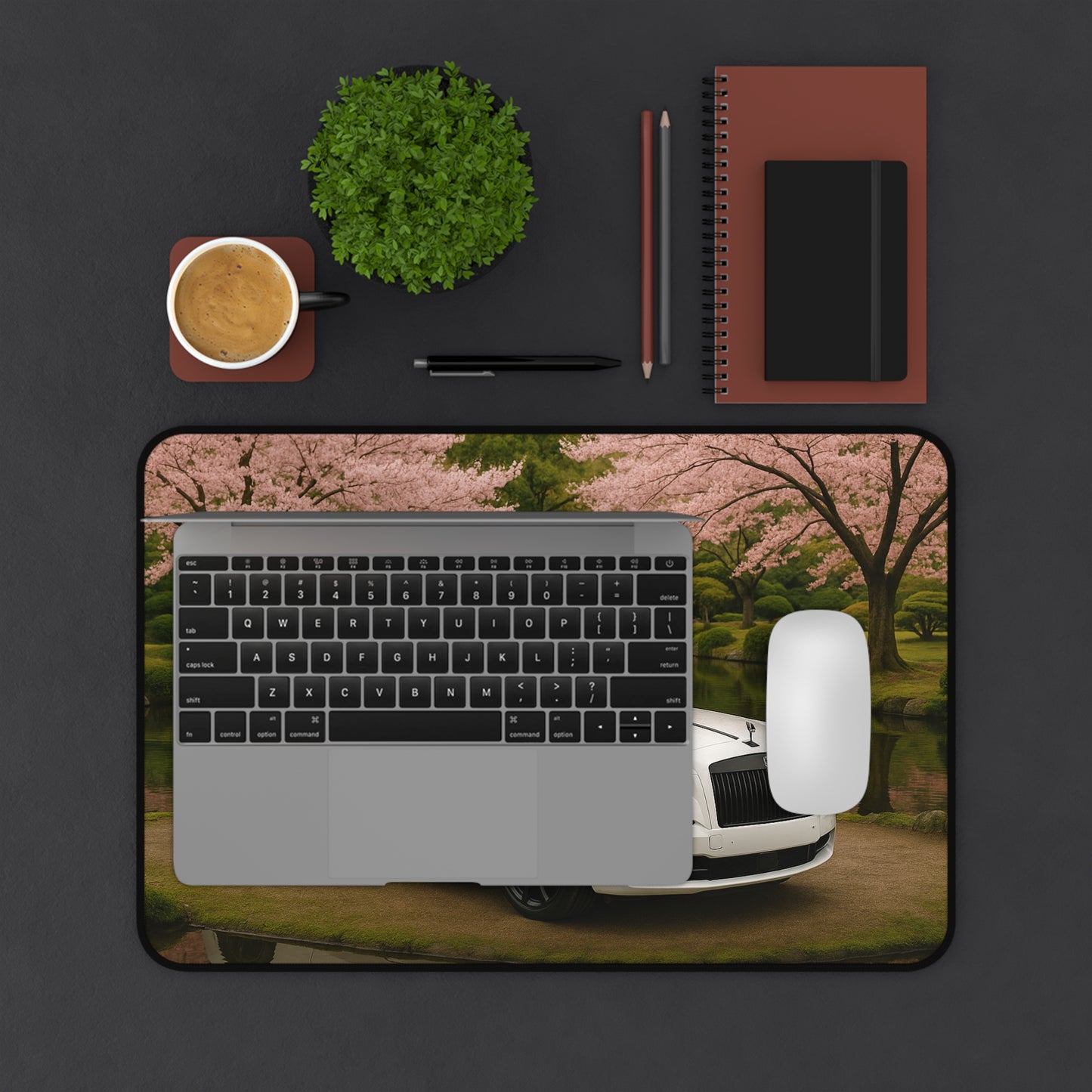 White Rolls Royce Cullinan Desk Mat