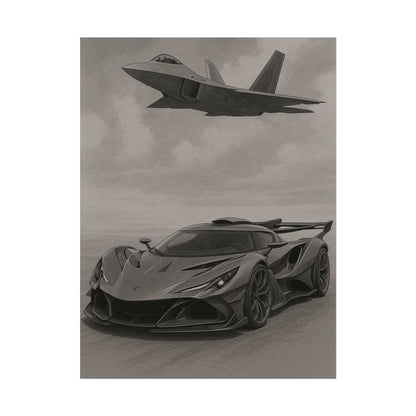 Grey Apollo IE And A F22 Raptor Poster