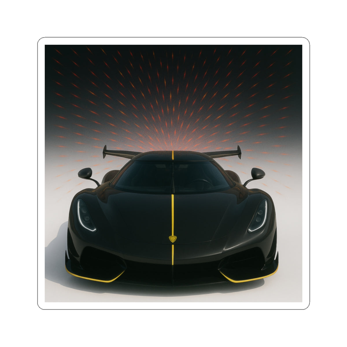 Black Koenigsegg Jesko Kiss Cut Sticker