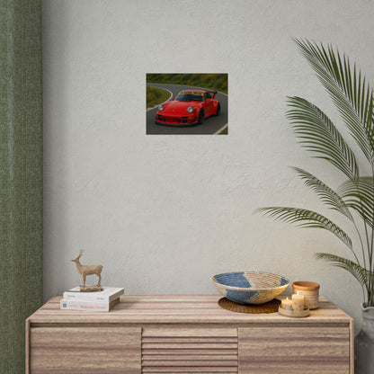 Red RWB Porsche 911 Poster