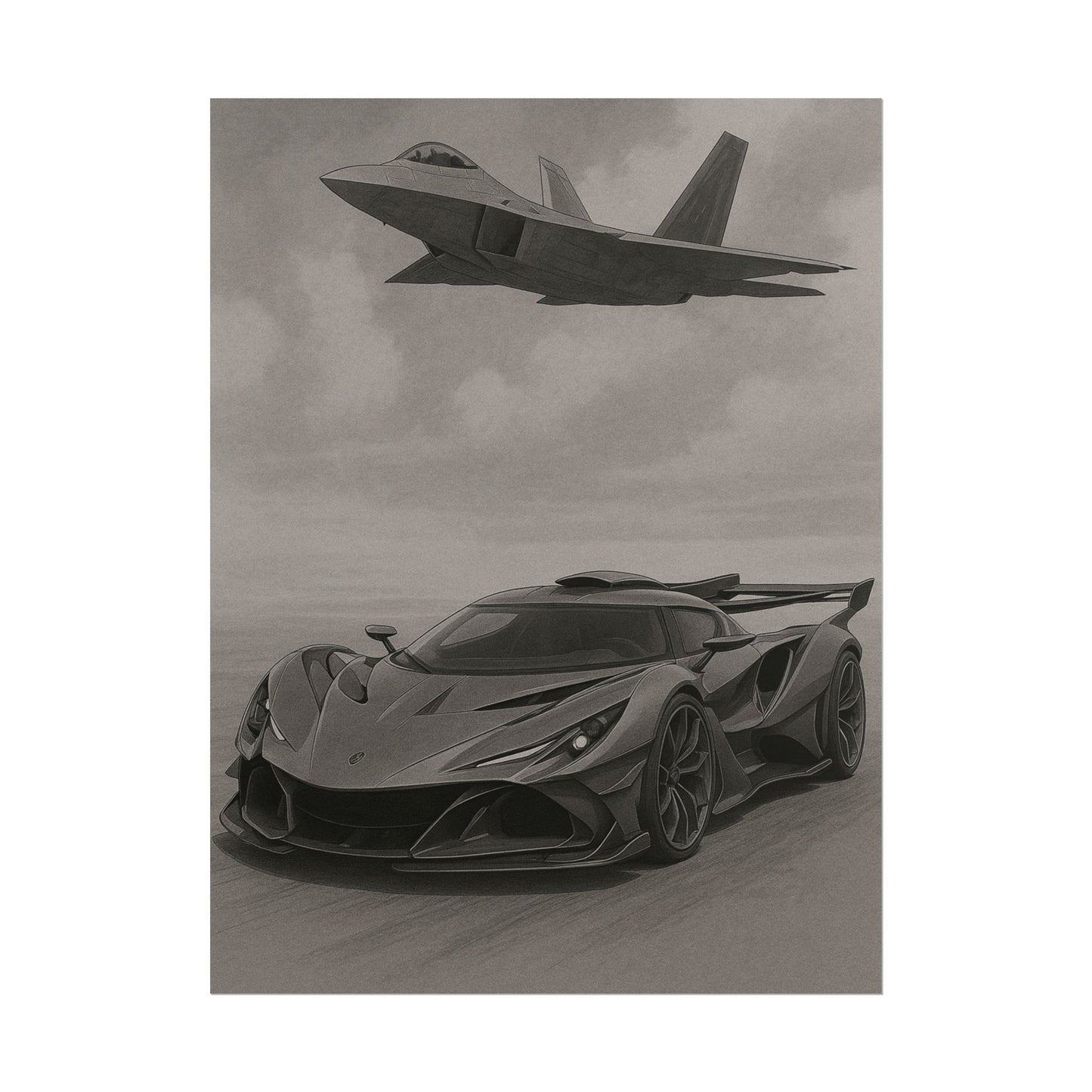 Grey Apollo IE And A F22 Raptor Poster