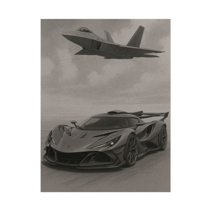 Grey Apollo IE And A F22 Raptor Poster