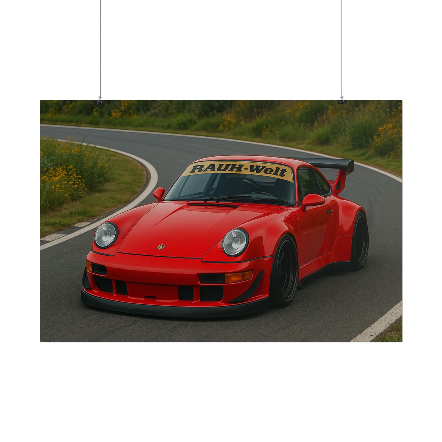 Red RWB Porsche 911 Poster