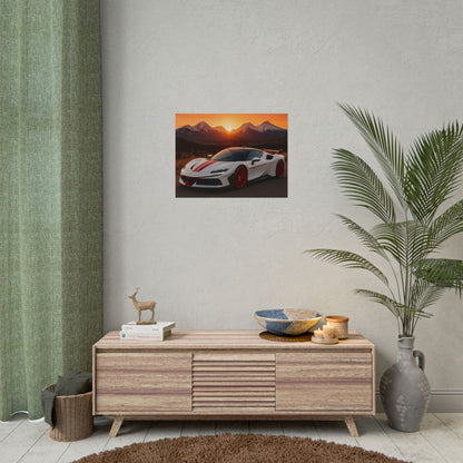 Red Ferrari F8 Tributo Poster