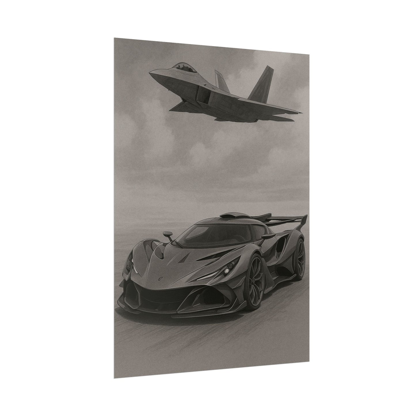 Grey Apollo IE And A F22 Raptor Poster