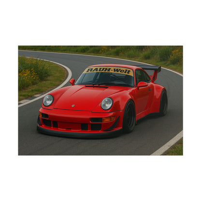 Red RWB Porsche 911 Poster