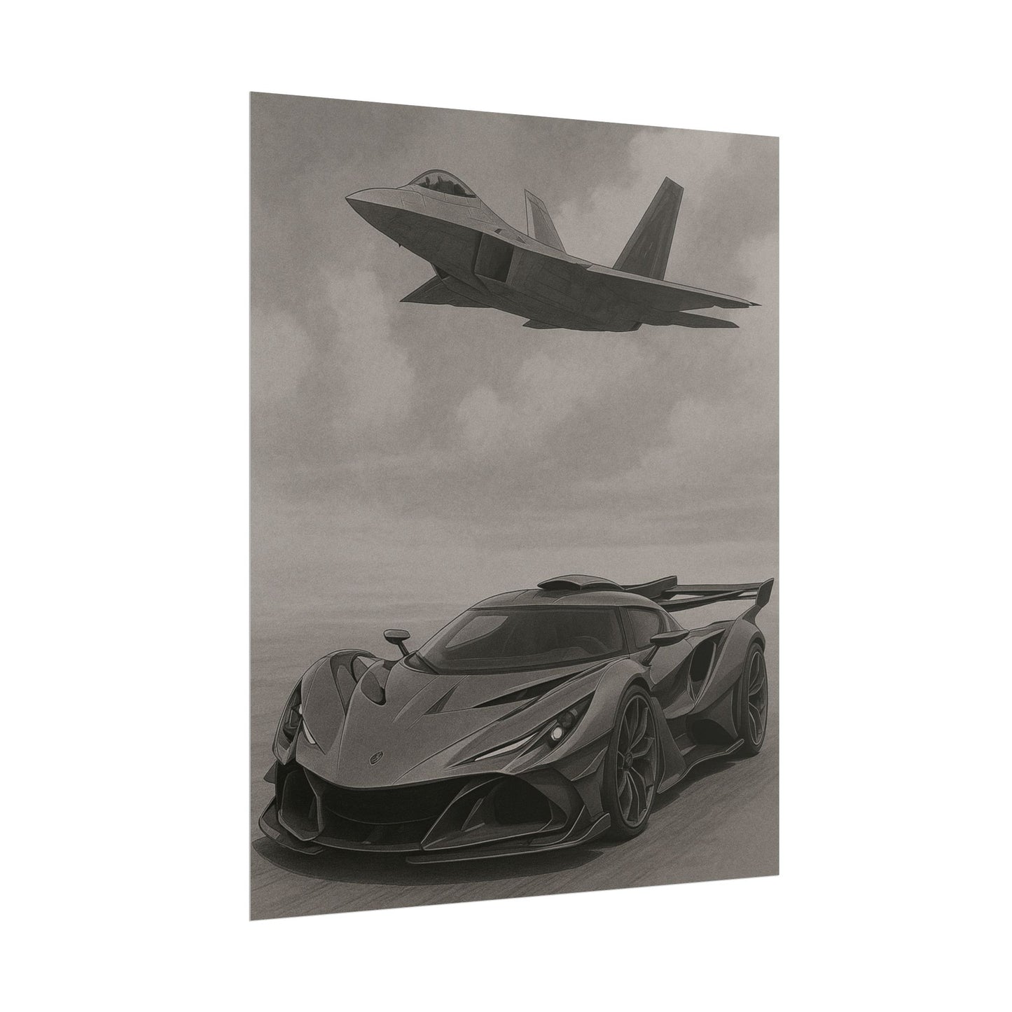 Grey Apollo IE And A F22 Raptor Poster