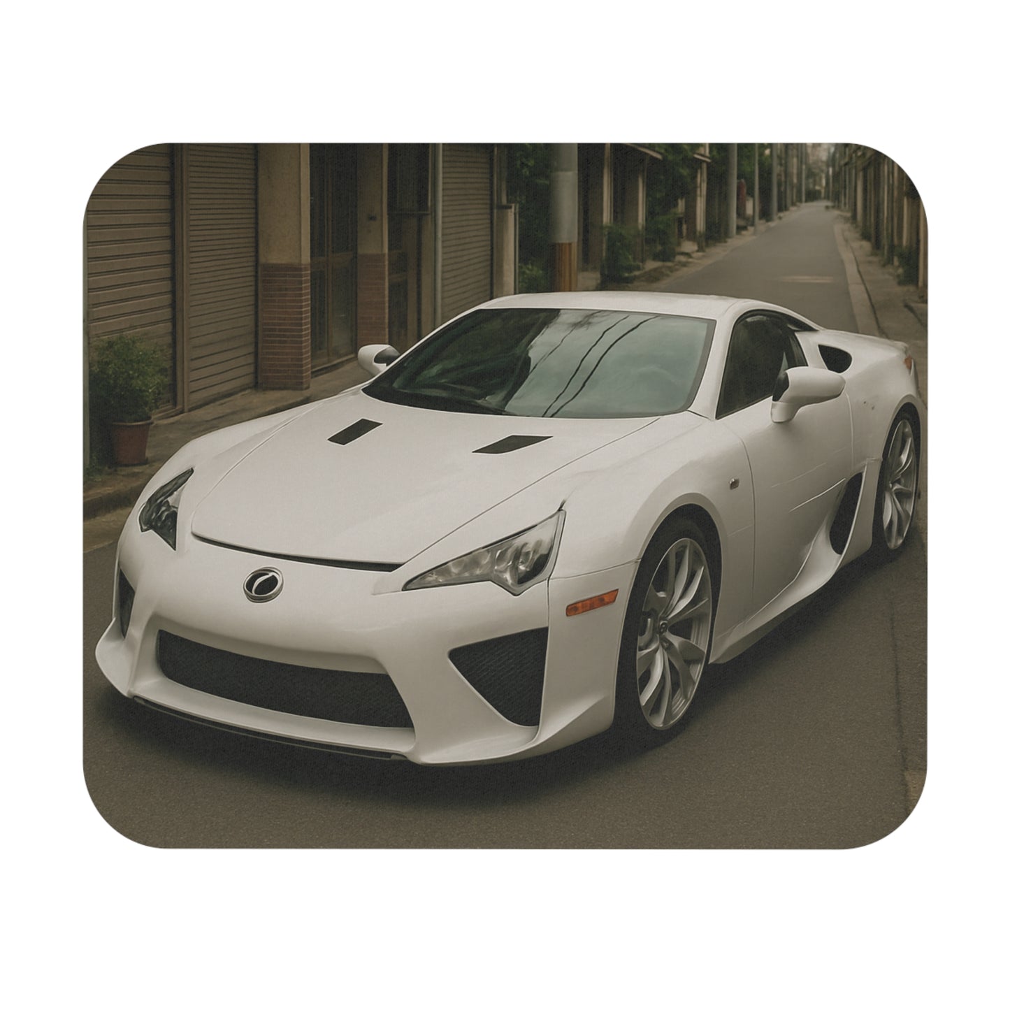 White Lexus LFA Mouse Pad
