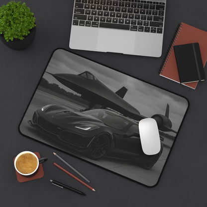 Black Corvette ZR1 And A Sr-72 Blackhawk Desk Pad