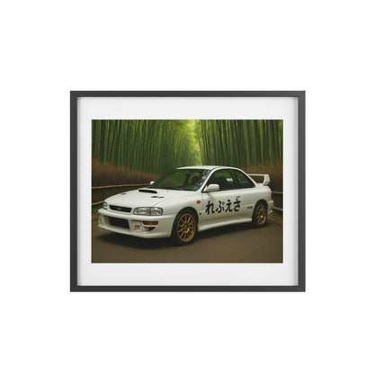 White Subaru Impreza WRX Type R Sti Poster