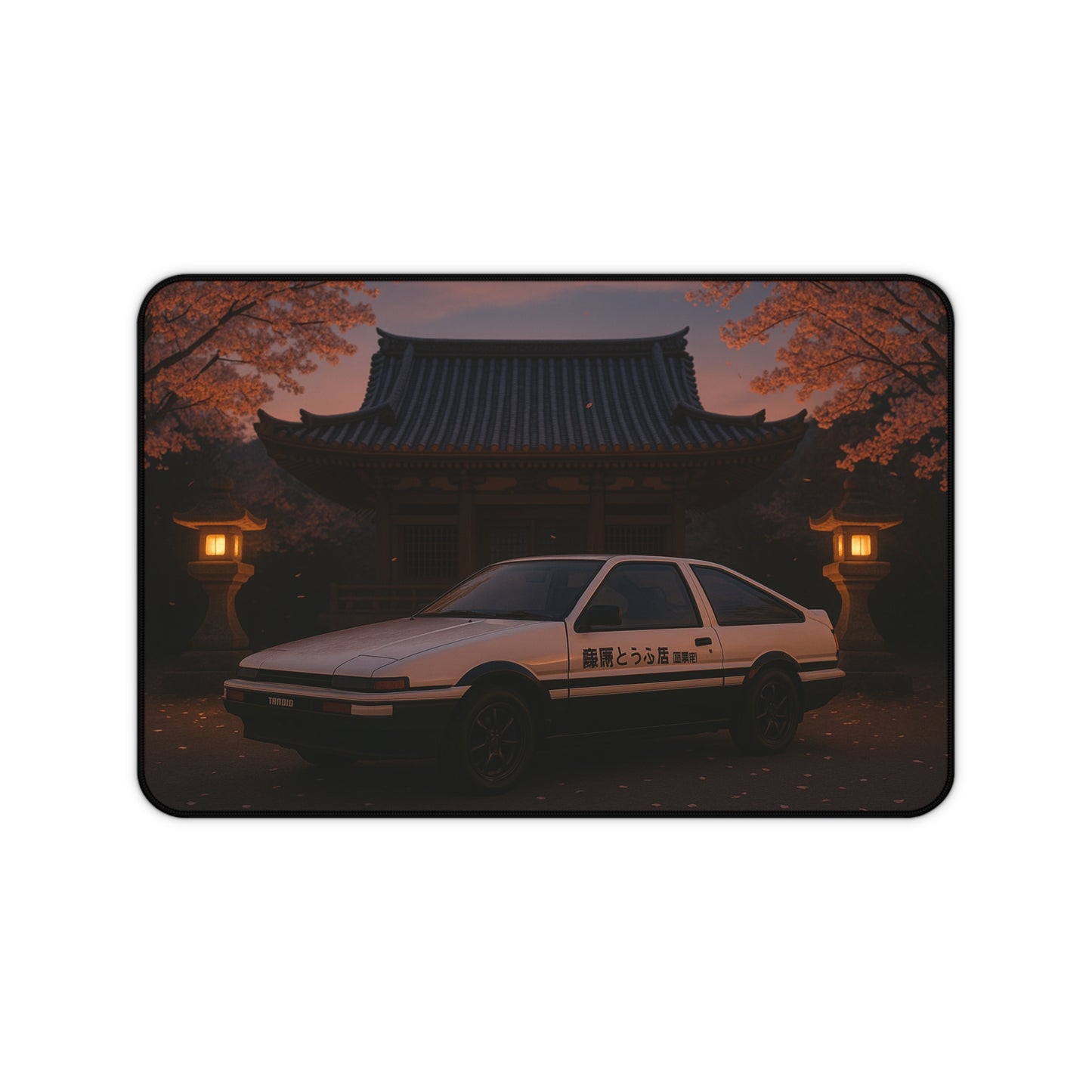 White Toyota AE86 Apex Desk Mat