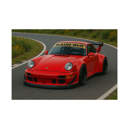 Red RWB Porsche 911 Poster