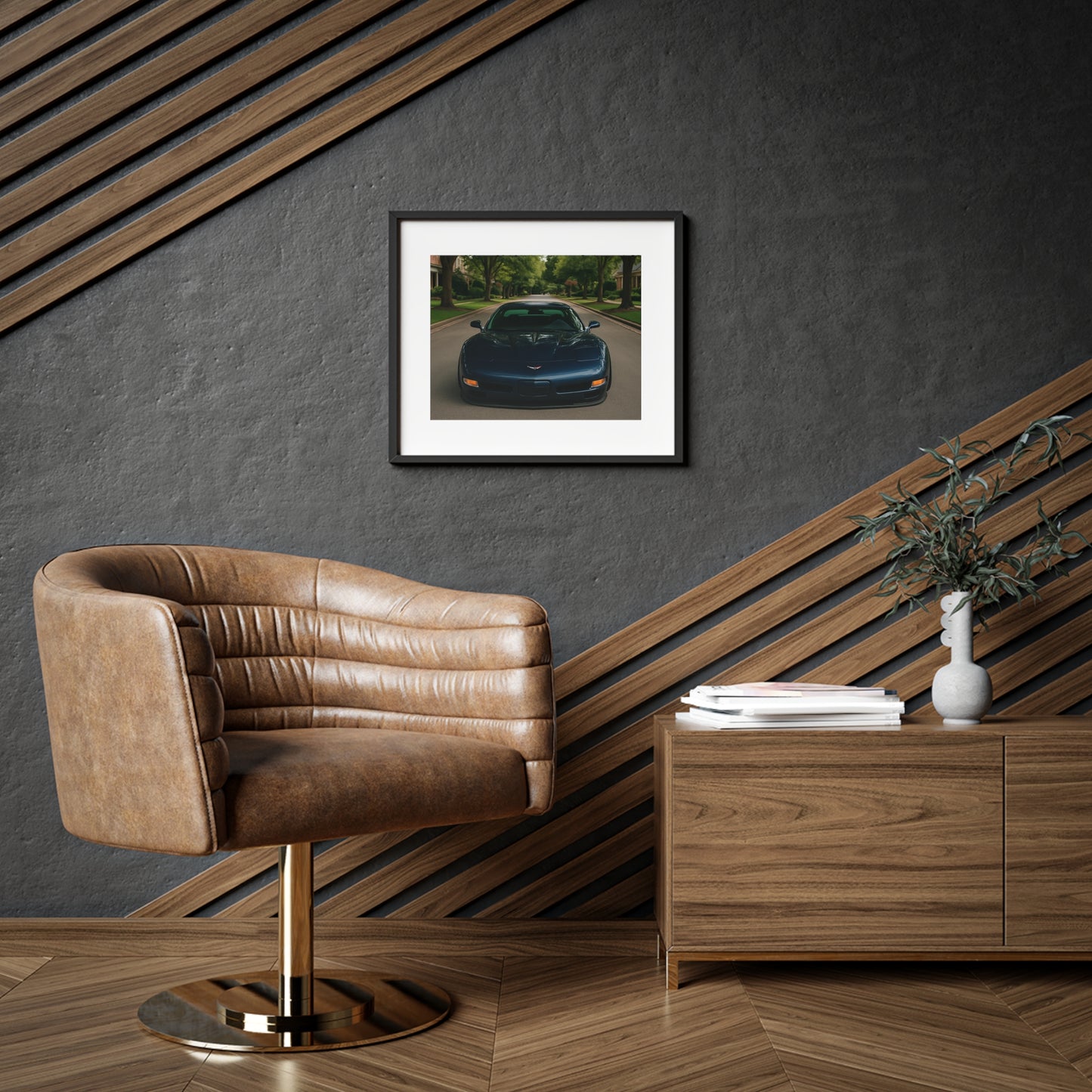 Blue Chevrolet Corvette C5 Poster