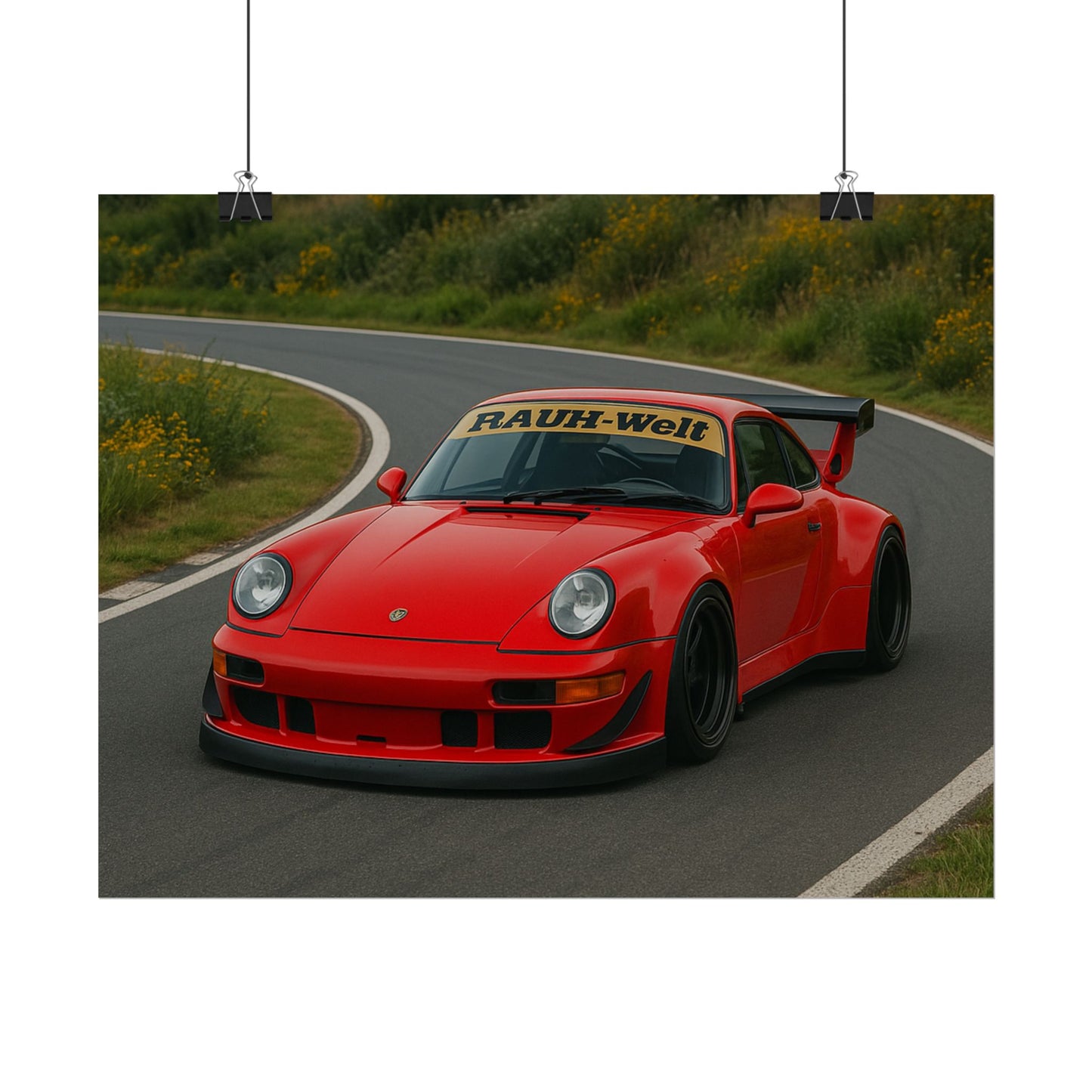 Red RWB Porsche 911 Poster