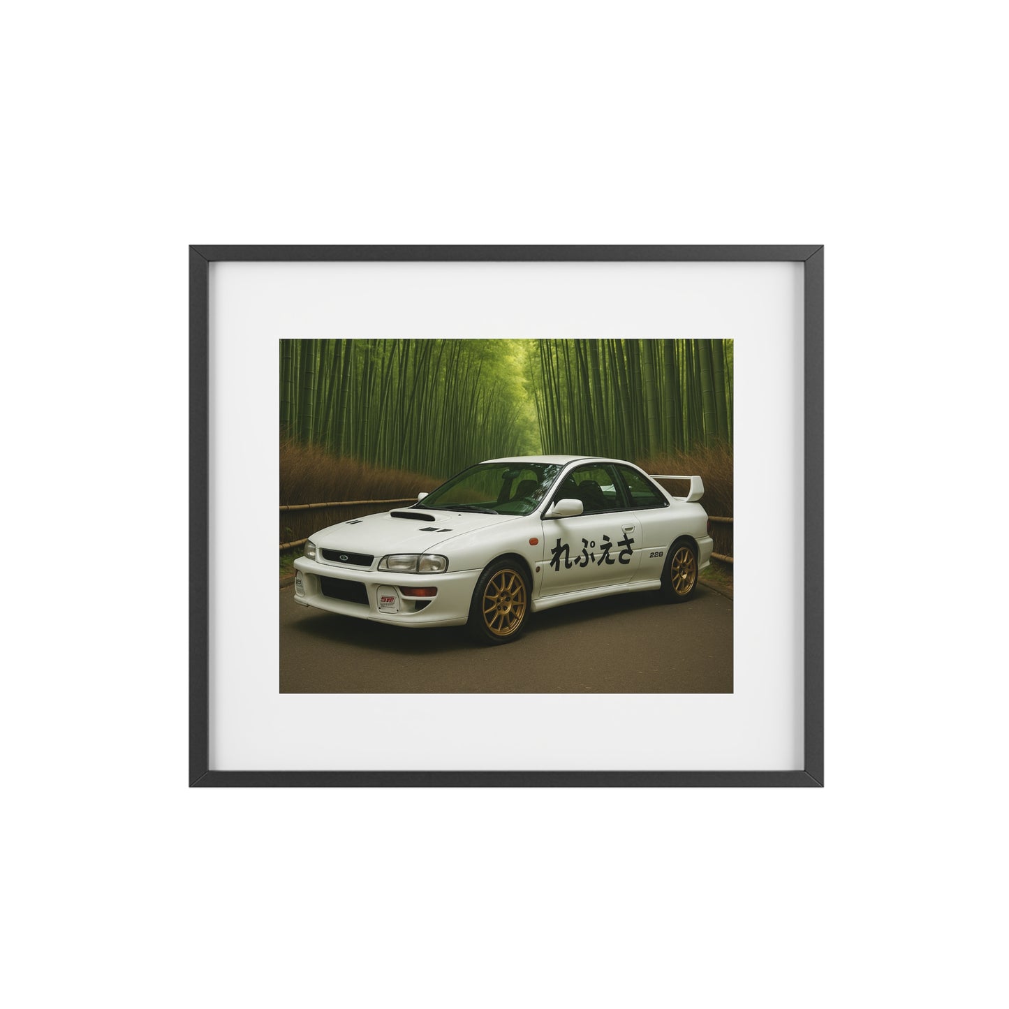 White Subaru Impreza WRX Type R Sti Poster