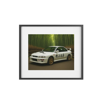 White Subaru Impreza WRX Type R Sti Poster