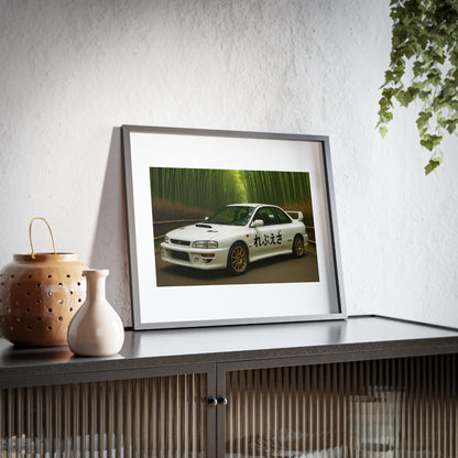 White Subaru Impreza WRX Type R Sti Poster