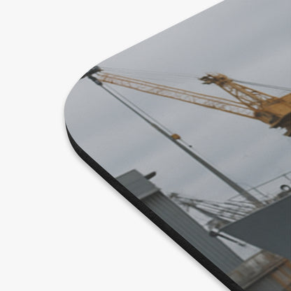 Red Corvette C1 With US Battleship Mouse Pad