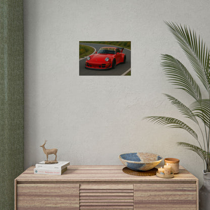 Red RWB Porsche 911 Poster