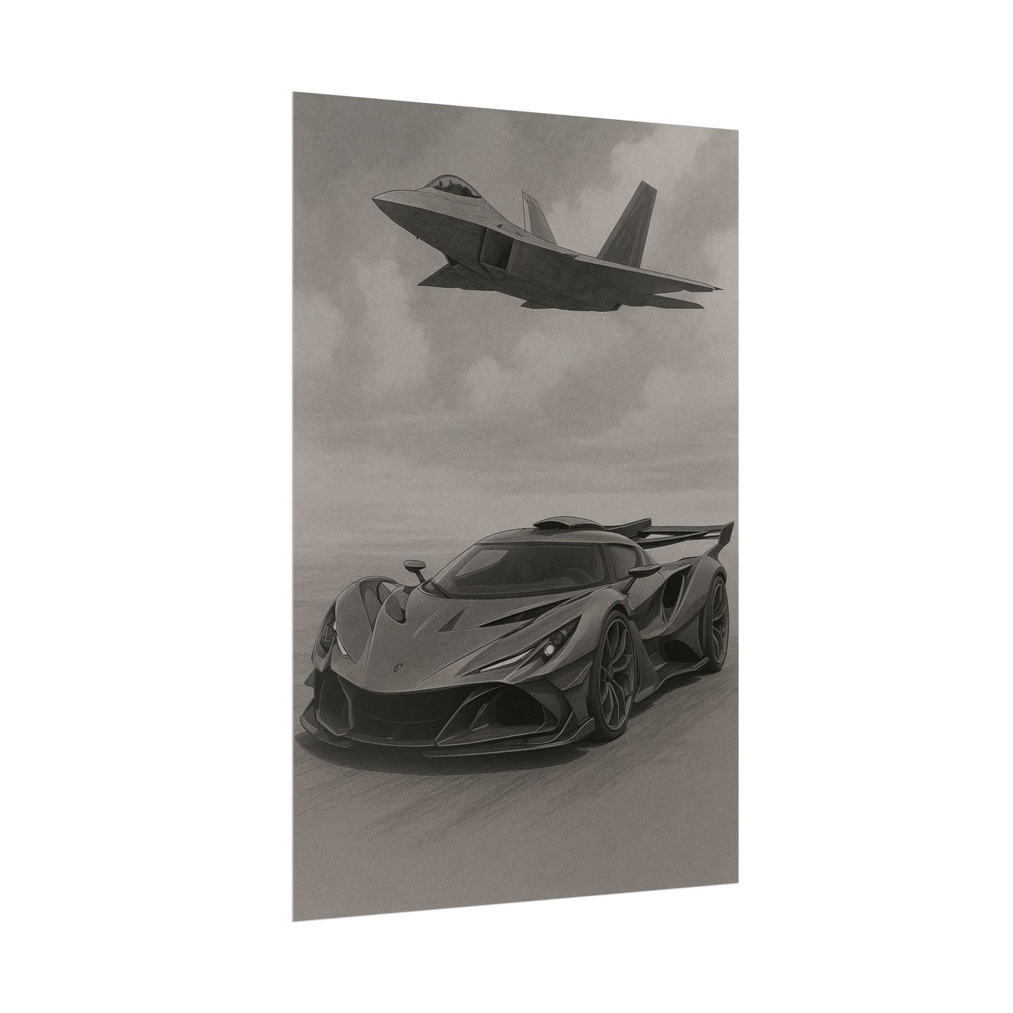 Grey Apollo IE And A F22 Raptor Poster