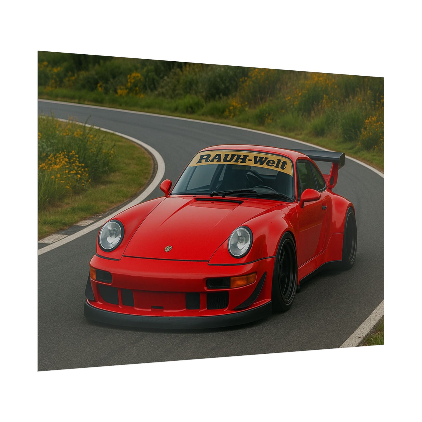 Red RWB Porsche 911 Poster