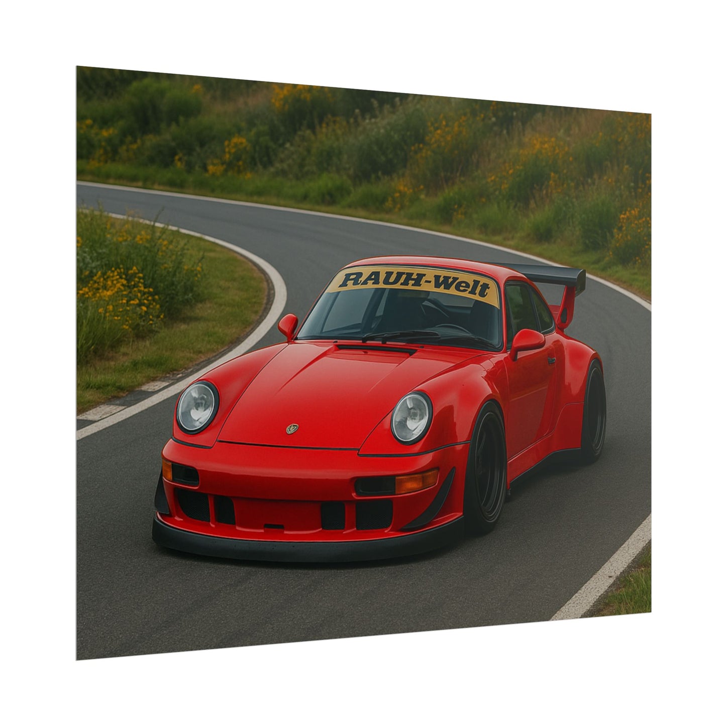 Red RWB Porsche 911 Poster