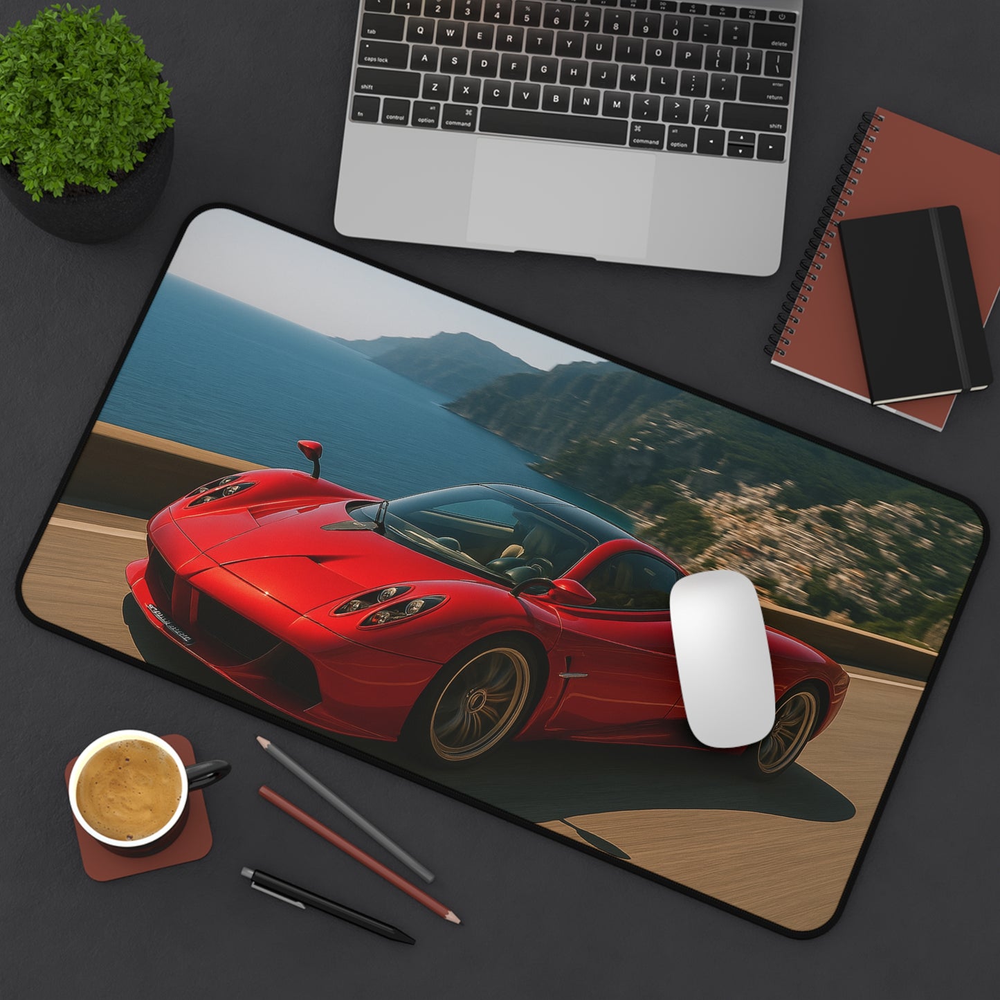 Red Pagani Huayra Roadster Desk Mat