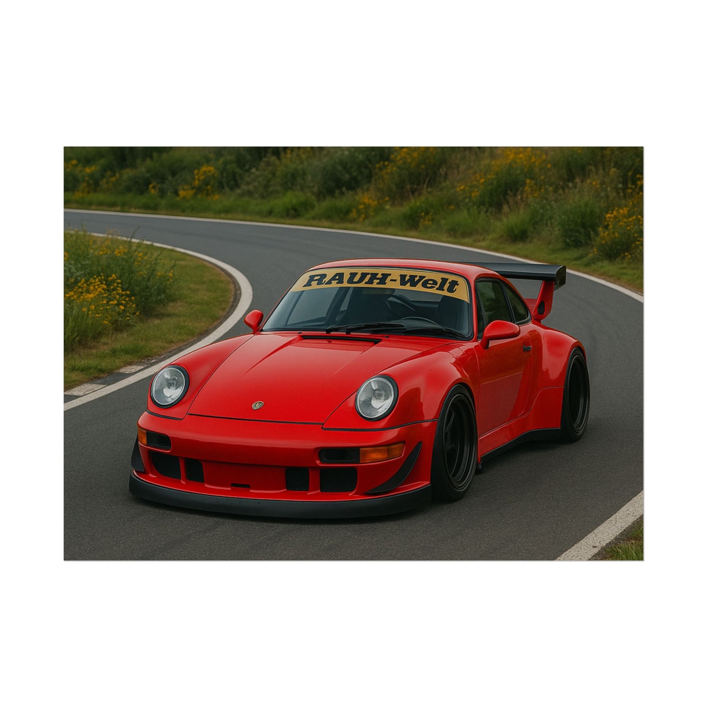 Red RWB Porsche 911 Poster