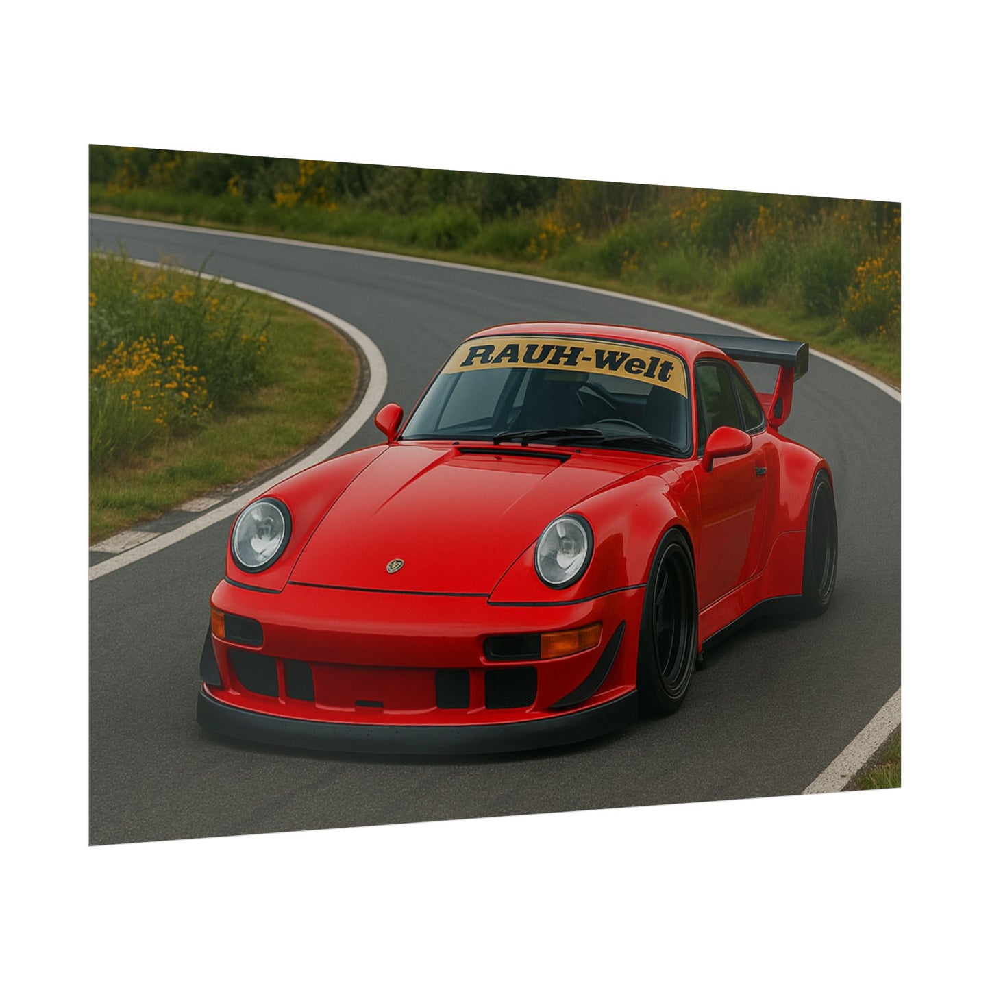Red RWB Porsche 911 Poster