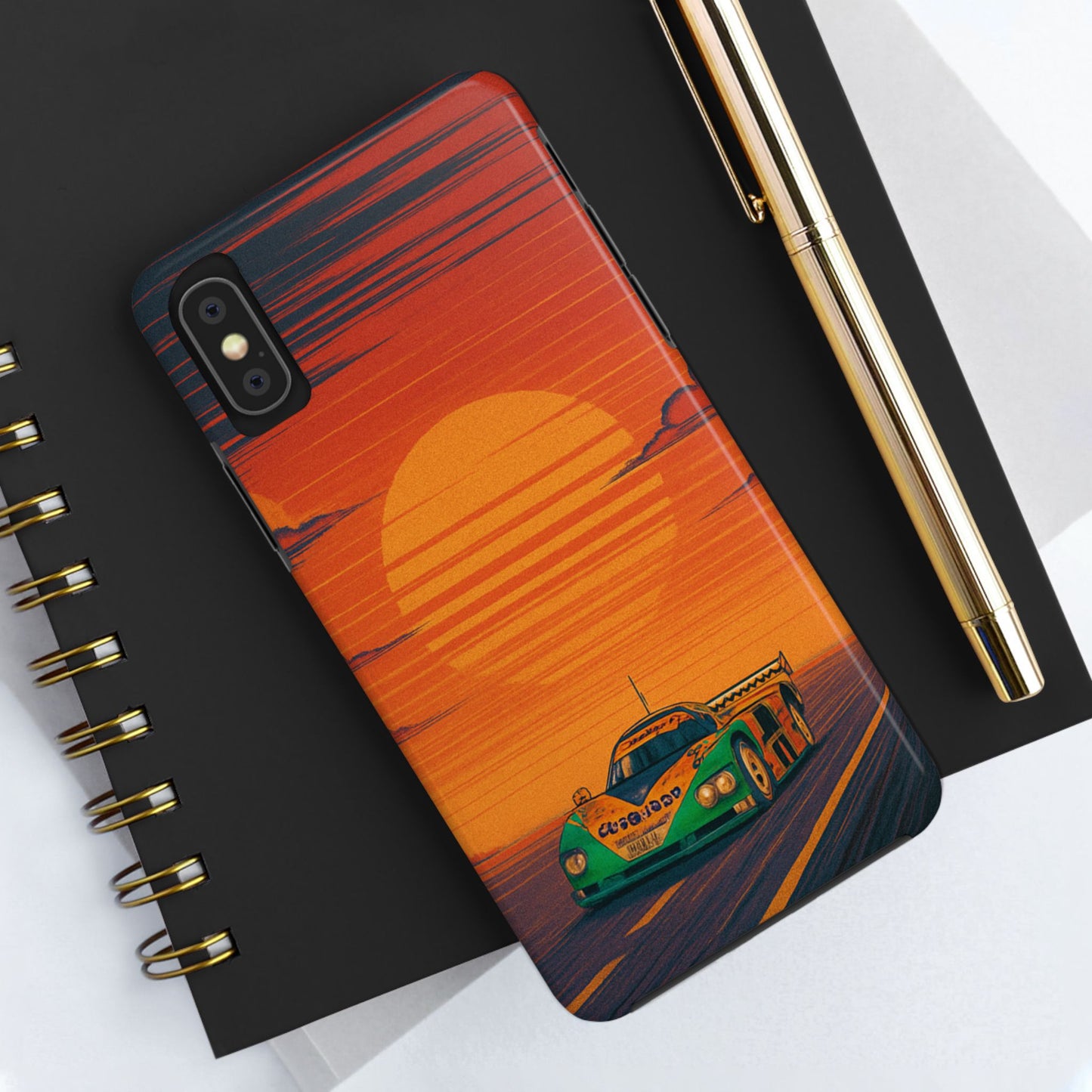 Orange and green Mazda 787B Phone Case