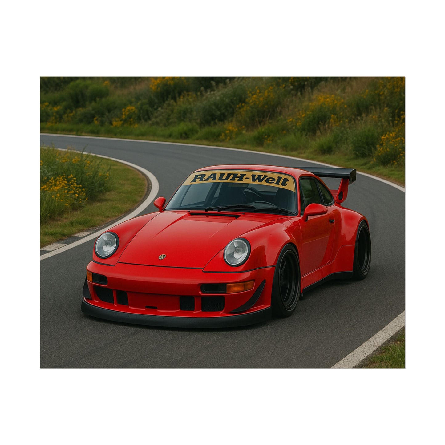 Red RWB Porsche 911 Poster