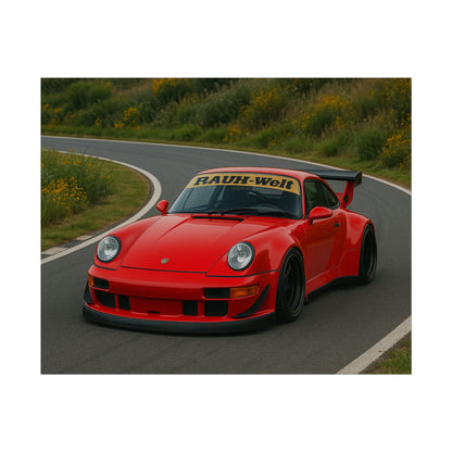 Red RWB Porsche 911 Poster