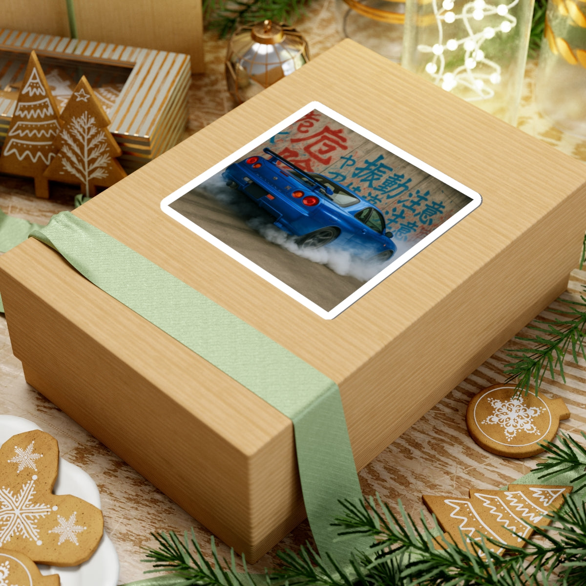 Blue Nissan R34 GTR Kiss Cut Sticker